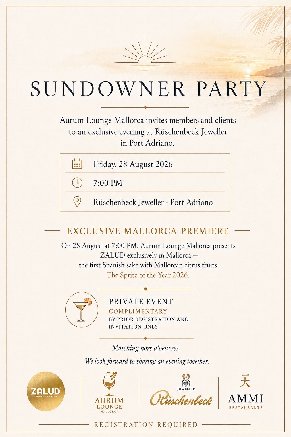 Sundowner Party — ZALUD Mallorca Premiere
