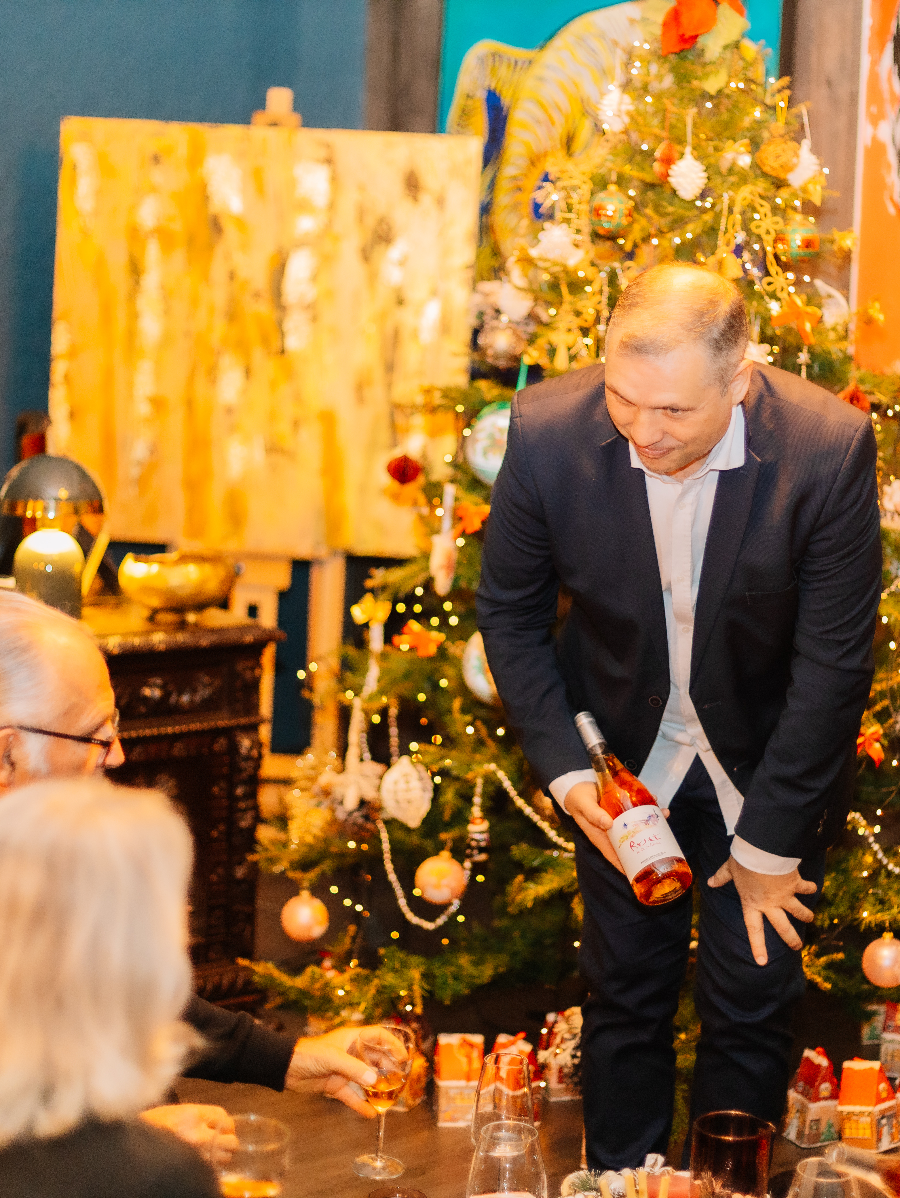 Wine presentation at Christmas gala with Kinsky Art at Aurum Lounge